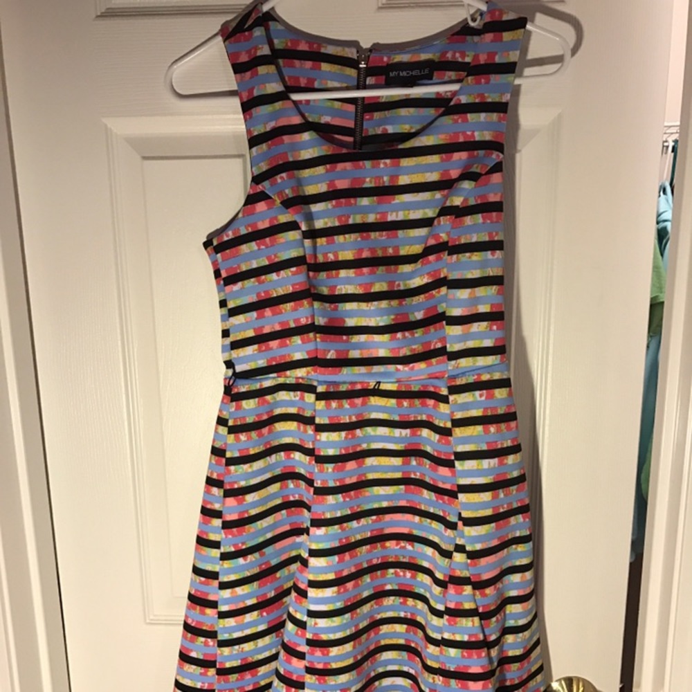 Multicolored Striped Dress